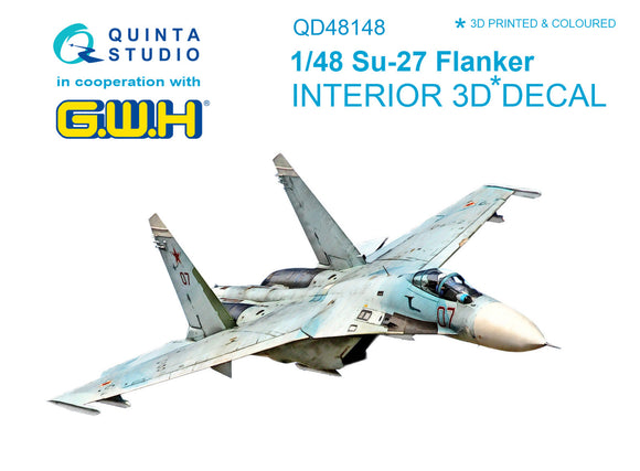 1/48 Su-27 3D-Printed Interior (for GWH kit) 48148
