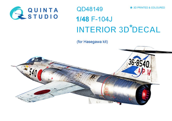 1/48 Quinta F-104J 3D-Printed Interior (for Hasegawa kit) 48149