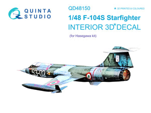 1/48 Quinta F-104S 3D-Printed Interior (for Hasegawa kit) 48150