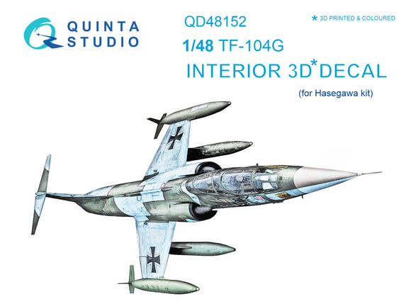 1/48 Quinta TF-104G 3D-Printed Interior (for Hasegawa kit) 48152