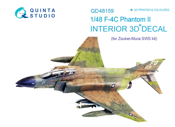1/48 F-4C  3D-Printed Interior (for ZM SWS kits) 48159