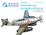 1/48 Quinta Studio Me 262B-1a/U1 3D-Printed Interior (for Hobby Boss kit) 48163