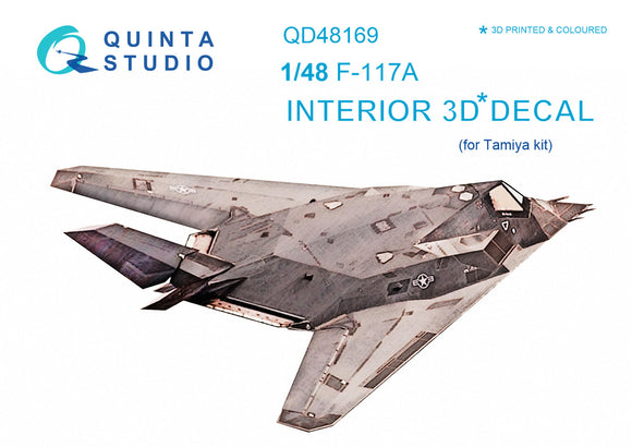 1/48 Quinta Studio F-117A 3D-Printed Interior (for Tamiya kit) 48169