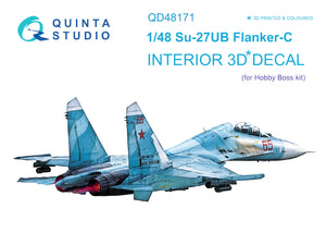 1/48 Quinta Studio Su-27UB 3D-Printed Interior (for Hobby Boss kit) 48171