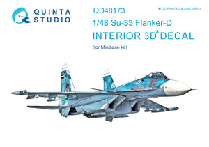 1/48 Quinta Studio Su-33 3D-Printed Interior (for Minibase kit) 48173