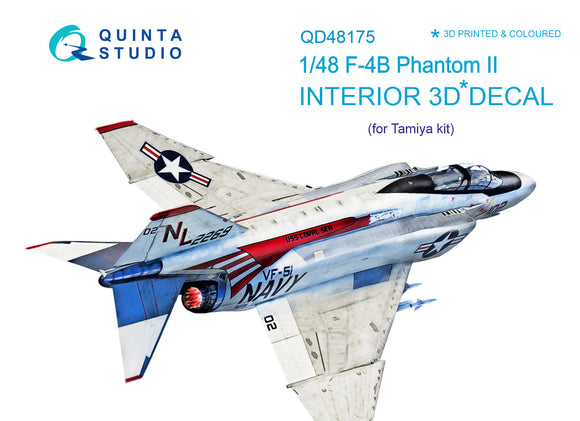 1/48 Quinta Studio F-4B 3D-Printed Interior (for Tamiya kit) 48175