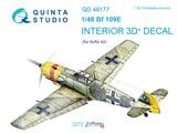 1/48 Quinta Studio Bf 109E 3D-Printed Interior (for Airfix kits kit) 48177