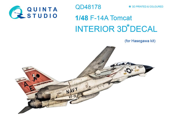 1/48 Quinta Studio F-14A 3D-Printed Interior (for Hasegawa kit) 48178