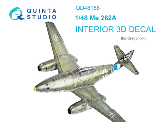 1/48 Me 262A 3D-Printed Interior (for Dragon kit) 48186