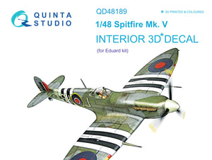 1/48 Quinta Studio Spitfire Mk.V 3D-Printed Interior (for Eduard kit) 48189