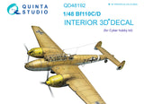 1/48 Quinta Studio Bf 110C/D 3D-Printed Interior (for Cyber Hobby kit) 48192
