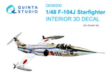 1/48 Quinta F-104J 3D-Printed Interior (for Kinetic kit) 48200