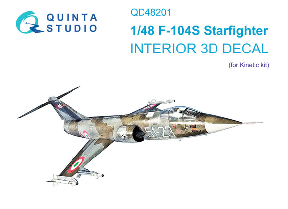 1/48 Quinta F-104S 3D-Printed Interior (for Kinetic kit) 48201