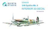 1/48 Quinta Studio Spitfire Mk.II 3D-Printed Interior (for Eduard kit) 48205