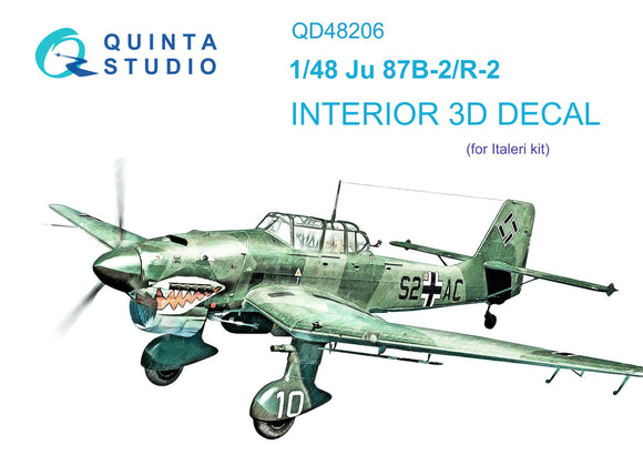 1/48 Quinta Studio Ju 87B-2/R-2 3D-Printed Interior (for Italeri kit) 48206