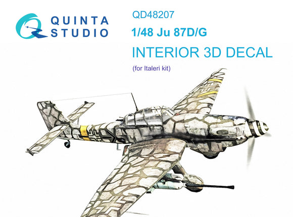 1/48 Quinta Studio Ju 87D/G 3D-Printed Interior (for Italeri kit) 48207
