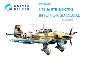 1/48 Quinta Studio Ju 87 B-1/B-2/R-2 3D-Printed Interior (for Airfix kit) 48208