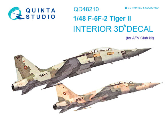 1/48 F-5F 3D-Printed Interior (AFV club) 48210