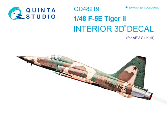 1/48 F-5E 3D-Printed Interior (AFV club) 48219