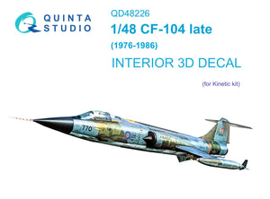 1/48 Quinta CF-104 Late 3D-Printed Interior (for Kinetic kit) 48226