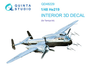 1/48 Quinta Studio He 219 3D-Printed Interior (for Tamiya kit) 48229