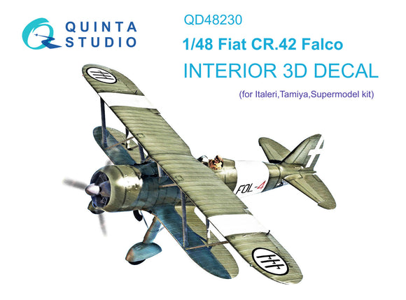 1/48 Quinta Studio Fiat CR.42 3D-Printed Interior (for Italeri) 48230