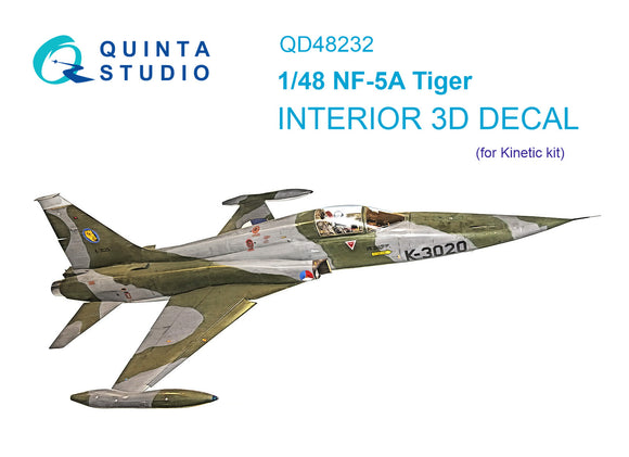 1/48 Quinta Studio NF-5A-3 3D-Printed Interior (Kinetic) 48232