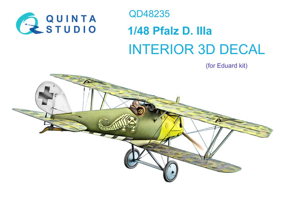 1/48 Quinta Studio Pfalz D.IIIa 3D-Printed Interior (for Eduard kit) 48235