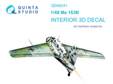 1/48 Quinta Studio Me 163B 3D-Printed Interior (for Gas Patch kit) 48241