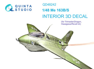 1/48 Quinta Studio Me 163B/S 3D-Printed Interior (for Dragon kit) 48242