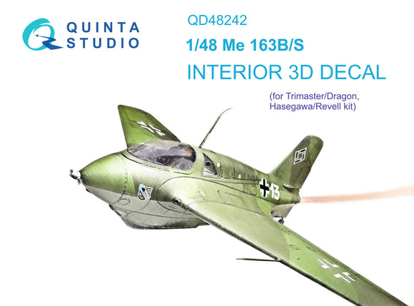 1/48 Quinta Studio Me 163B/S 3D-Printed Interior (for Dragon kit) 48242