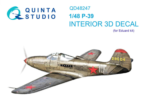 1/48 Quinta Studio P-39  3D-Printed Interior (for Eduard kit) 48247