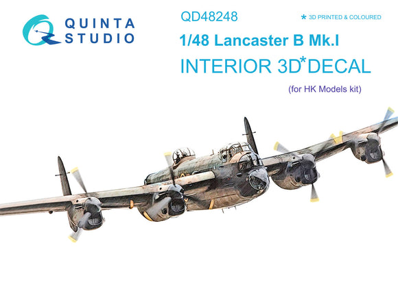 1/48 Quinta Studio Lancaster B Mk.I 3D-Printed Interior (HK Models) 48248