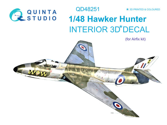 1/48 Quinta Hawker Hunter 3D-Printed Interior (for Airfix kit) 48251