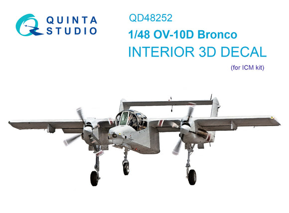 1/48 Quinta Studio OV-10D Bronco 3D-Printed Interior (for ICM kit) 48252