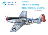 1/48 Quinta Studio P-51D 3D-Printed Interior (for Tamiya kit) 48253