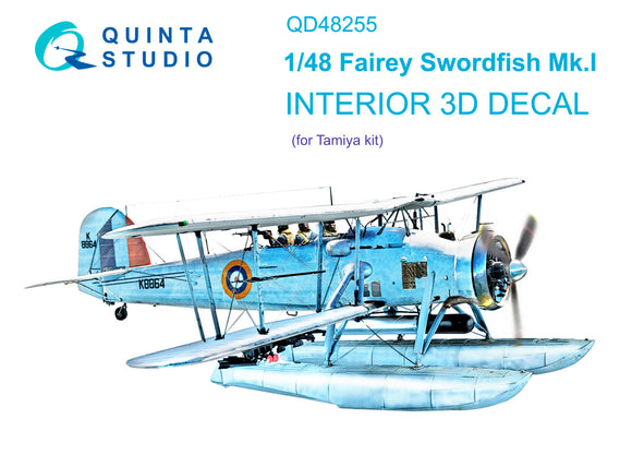 1/48 Quinta Studio Swordfish Mk.I 3D-Printed Interior (for Tamiya kit) 48255