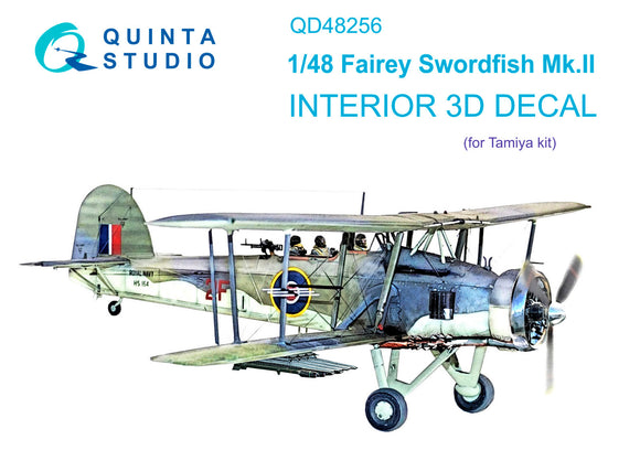 1/48 Quinta Studio Swordfish Mk.II 3D-Printed Interior (for Tamiya kit) 48256