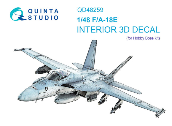 1/48 F/A-18E Super Hornet 3D-Printed Full Interior (for HobbyBoss) 48259