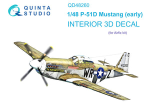 1/48 Quinta Studio P-51D Early 3D-Printed Interior (for Tamiya kit) 48260
