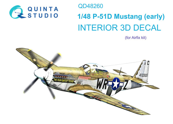 1/48 Quinta Studio P-51D Early 3D-Printed Interior (for Tamiya kit) 48260