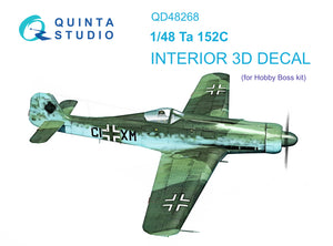 1/48 Quinta Studio Ta 152C 3D-Printed Interior (for Hobby Boss) 48268