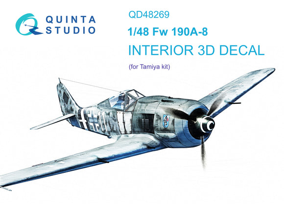 1/48 Quinta Studio Fw 190A-8 3D-Printed Interior (for Tamiya) 48269