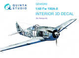 1/48 Quinta Studio Fw 190A-8 3D-Printed Interior (for Tamiya) 48269