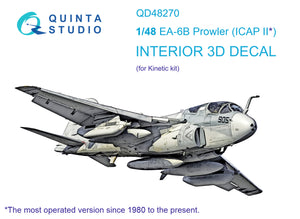 1/48 Quinta Studio EA-6B Prowler (ICAP II) 3D-Printed Interior (for Kinetic kit) 48270