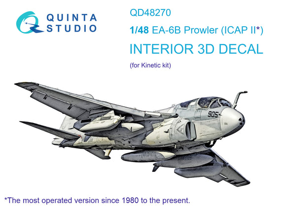 1/48 Quinta Studio EA-6B Prowler (ICAP II) 3D-Printed Interior (for Kinetic kit) 48270