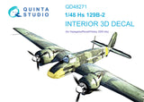 1/48 Quinta Studio Hs 129B-2 3D-Printed Interior (for Hasegawa kit) 48271