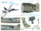 1/48 Quinta Studio F/A-18A++ Hornet 3D-Printed Full Interior (for HobbyBoss) 48278