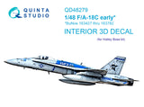 1/48 Quinta Studio F/A-18C Early Hornet 3D-Printed Full Interior (for HobbyBoss) 48279