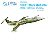 1/48 Quinta F-104A/C 3D-Printed Interior (for Kinetic kit) 48282
